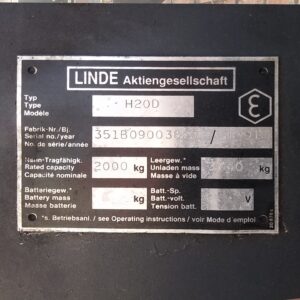 Carretilla elevadora LINDE H20D matriculada de ocasión en cabauoportunitats.com