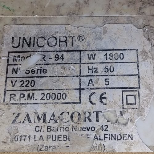 Vibrador formigó UNICORT R-94 d'ocasió a cabauoportunitats.com