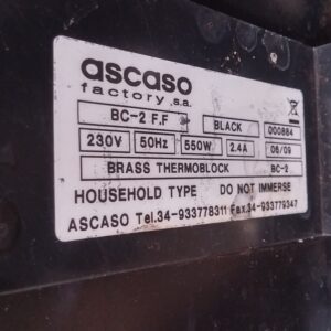 Cafetera ASCASO BC-2 de ocasión en cabauoportunitats.com
