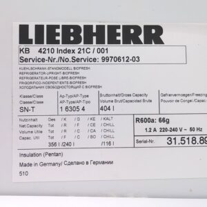 Frigorífico LIEBHERR COMFORT BIOFRESH de ocasión en cabauoportunitats.com