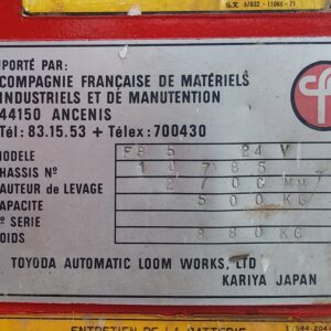 Toro elèctric TOYOTA FB5 d'ocasió a cabauoportunitats.com