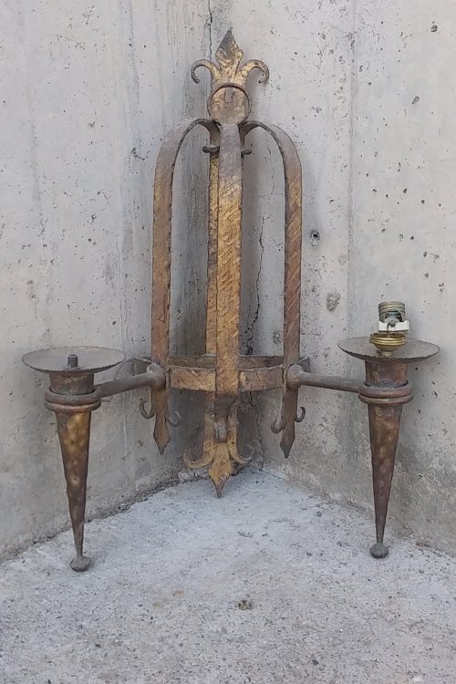 Làmpada antiga daurada 52cm d'ocasió a cabauoportunitats.com