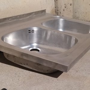 Fregadero 80cm de ocasión con 2 senos en cabauoportunitats.com