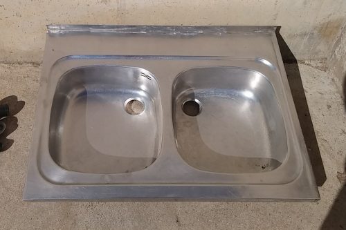 Fregadero 80cm de ocasión con 2 senos en cabauoportunitats.com