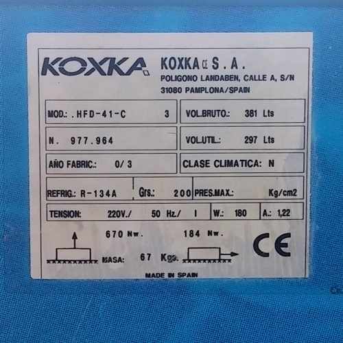 Congelador segunda mano KOXKA 130x60x83cm en cabauoportunitats.com