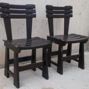 Silla marrón de madera estilo oriental de ocasión en cabauoportunitats.com
