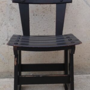 Silla marrón de madera estilo oriental de ocasión en cabauoportunitats.com