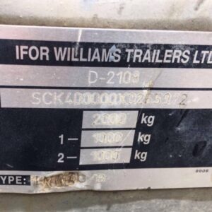 Remolc IFOR WILLIAMS TRAILERS 2 eixos d'ocasió a cabauoportunitats.com Balaguer - Lleida - Catalunya