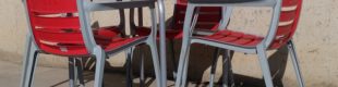 Joc de taula + 4 cadires de terrassa d'ocasió a cabauoportunitats.com Balaguer - Lleida - Catalunya