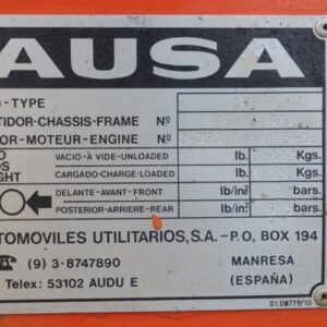 Carretilla elevadora AUSA CE-16 de ocasiรณn en cabauoportunitats.com