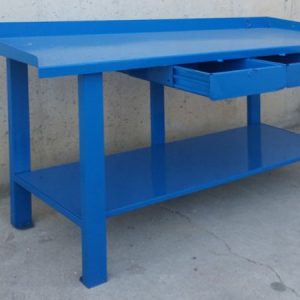 Mesa de trabajo de chapa 200cm de ocasión en cabauoportunitats.com