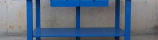 Banc de treball de xapa d'acer 200cm d'ocasió a cabauoportunitats.com Balaguer - Lleida - Catalunya
