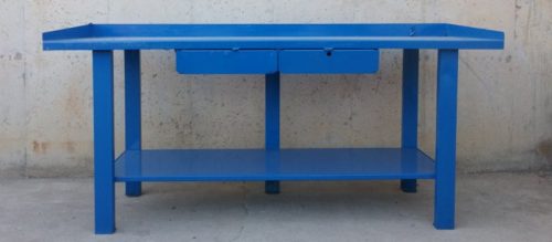 Mesa de trabajo de chapa 200cm de ocasión en cabauoportunitats.com