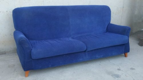 Sofà azul 190cm de ocasión en cabauoportunitats.com