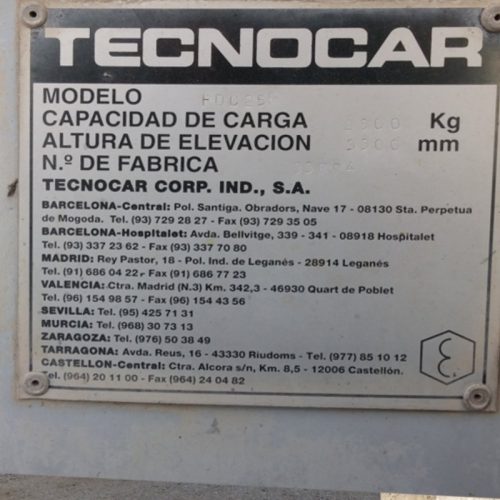 Carretilla elevadora TECNOCAR FDC 25P de ocasión en cabauoportunitats.com