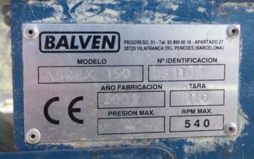 Espolvoreadora neumáticaBALVEN ABREX 150 de ocasión en cabauoportunitats.com