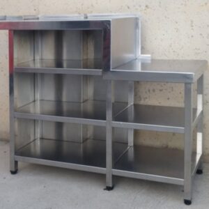 Estantería de acero inoxidable 150cm de ocasión en cabauoportunitats.com