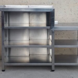 Estantería de acero inoxidable 150cm de ocasión en cabauoportunitats.com