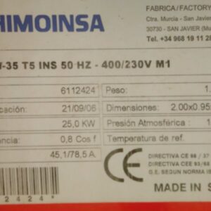 Grupo electrógeno HIMOINSA 30 KVA de ocasión en cabauoportunitats.com