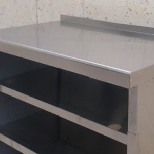 Mueble de acero inoxidable 3 estantes de ocasión en cabauoportunitats.com