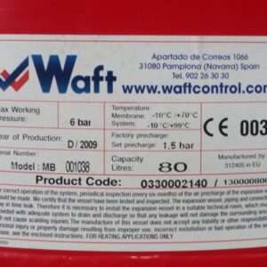 Vas d'expansió WAFT 80 litres d'ocasió a cabauoportunitats.com Balaguer - Lleida - Catalunya