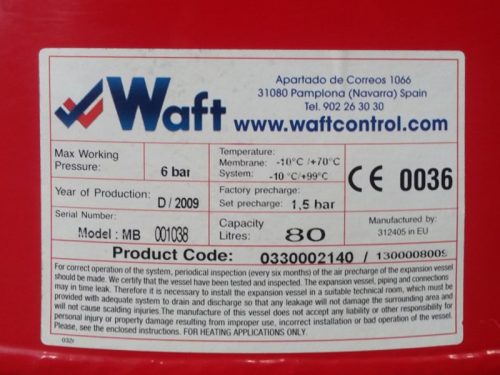 Vaso de expansión WAFT 80 litros de ocasión en cabauoportunitats.com