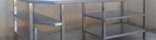 Mesa de trabajo de acero inoxidable 200cm de ocasión en cabauoportunitats.com