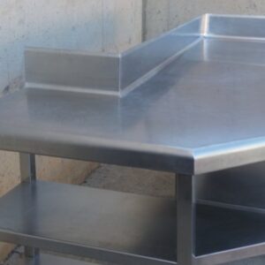 Mesa de trabajo de acero inoxidable 200cm de ocasión en cabauoportunitats.com