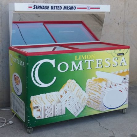 Congelador expositor 130cm d'ocasió amb mirall a cabauoportunitats.com Balaguer - Lleida - Catalunya