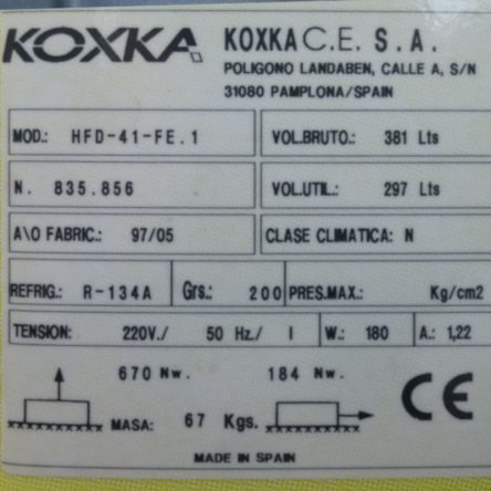 Congelador expositor 130cm d'ocasió amb mirall a cabauoportunitats.com Balaguer - Lleida - Catalunya