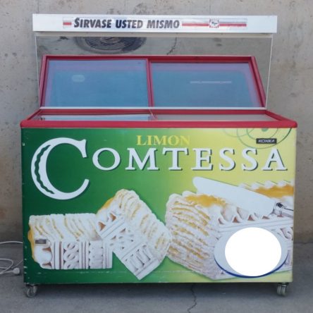 Congelador expositor 130cm d'ocasió amb mirall a cabauoportunitats.com Balaguer - Lleida - Catalunya
