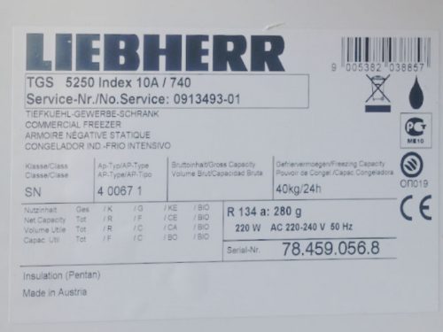 Congelador inox LIEBHERR PROFI LINE d'ocasió a cabauoportunitats.com Balaguer - Lleida - Catalunya