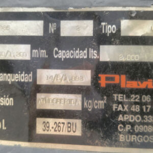 Dipòsit gasoil 2000 litres 180cm d'ocasió a cabauoportunitats.com Balaguer - Lleida - Catalunya