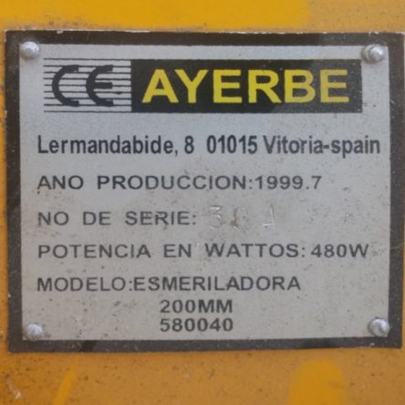 Esmeril AYERBE 2 molas de ocasión en cabauoportunitats.com