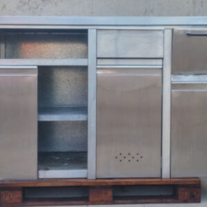 Mueble de acero inoxidable para cafetera 150cm de ocasión en cabauoportunitats.com