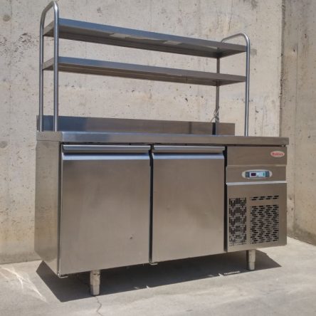 Sotamostrador inox passa-plats 127cm d'ocasió a cabauoportunitats.com Balaguer - Lleida - Catalunya