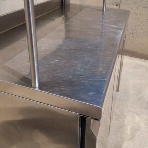 Sotamostrador inox passa-plats 127cm d'ocasió a cabauoportunitats.com Balaguer - Lleida - Catalunya