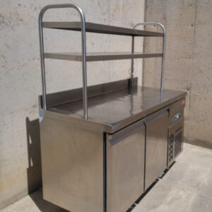 Sotamostrador inox passa-plats 127cm d'ocasió a cabauoportunitats.com Balaguer - Lleida - Catalunya