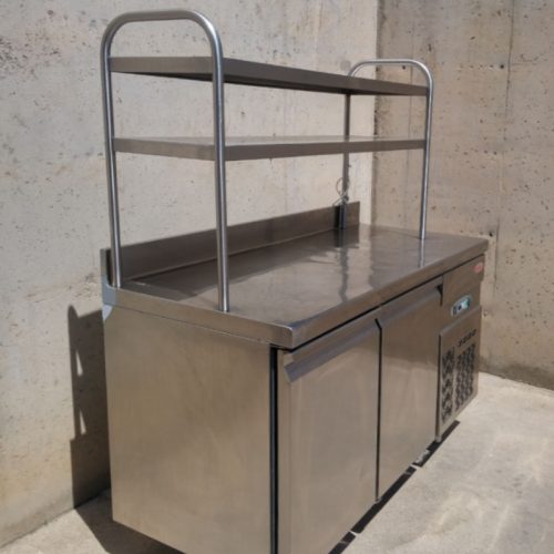 Sotamostrador inox passa-plats 127cm d'ocasió a cabauoportunitats.com Balaguer - Lleida - Catalunya