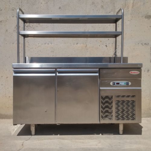 Sotamostrador inox passa-plats 127cm d'ocasió a cabauoportunitats.com Balaguer - Lleida - Catalunya