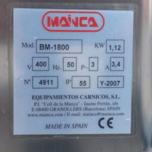 Serra de carnisseria MAINCA BM-1800 d'ocasió a cabauoportunitats.com Balaguer - Lleida - Catalunya