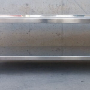 Taula d'acer inoxidable 142x75x57cm d'ocasió a cabauoportunitats.com Balaguer - Lleida - Catalunya