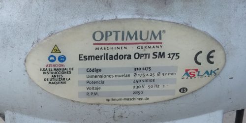 Esmeril OPTIMUM OPTI 175 de ocasión en cabauoportunitats.com
