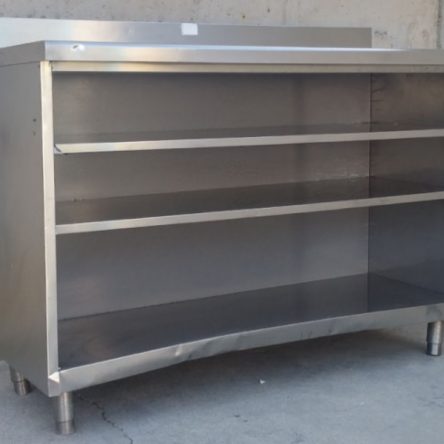 Mueble de inox 3 estantes 150x60x104cm de ocasión en cabauoportunitats.com