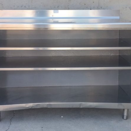 Moble d'inox taulell + 3 lleixes 150cm d'ocasió a cabauoportunitats.com Balaguer - Lleida - Catalunya
