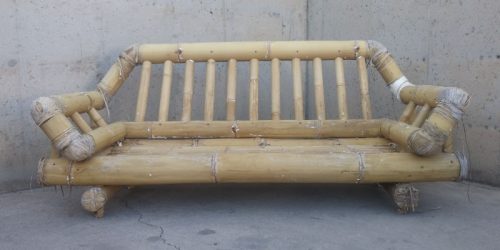 Sofá, sillones y mesa terraza bambú de ocasión en cabauoportunitats.com