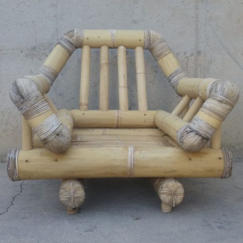Sofá, sillones y mesa terraza bambú de ocasión en cabauoportunitats.com