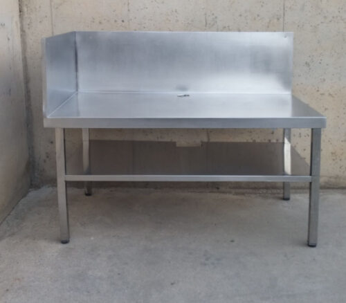Mesa de inox 175x75cm de ocasión en cabauoportunitats.com