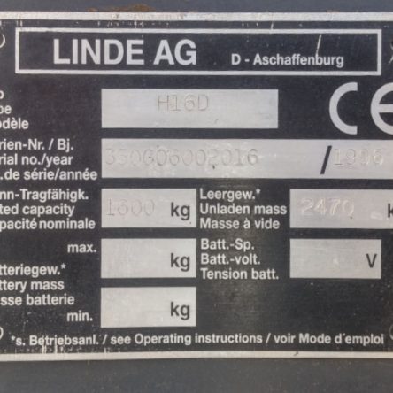 Carretilla elevadora LINDE H16 D de ocasión en cabauoportunitats.com