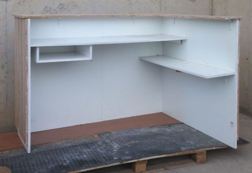 Barra en forma de U color blanco de ocasión en cabauoportunitats.com